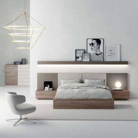 Cama con cabezal ENMARCARDO DOS CUADROS