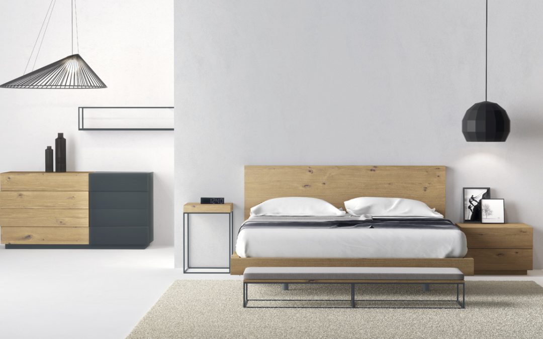 Habitación con diferentes tipos de mesita de noche