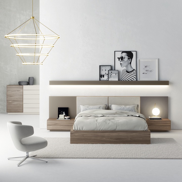 Habitación con diferentes tipos de luces