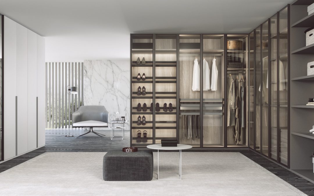 Vestidor con perfilería de aluminio