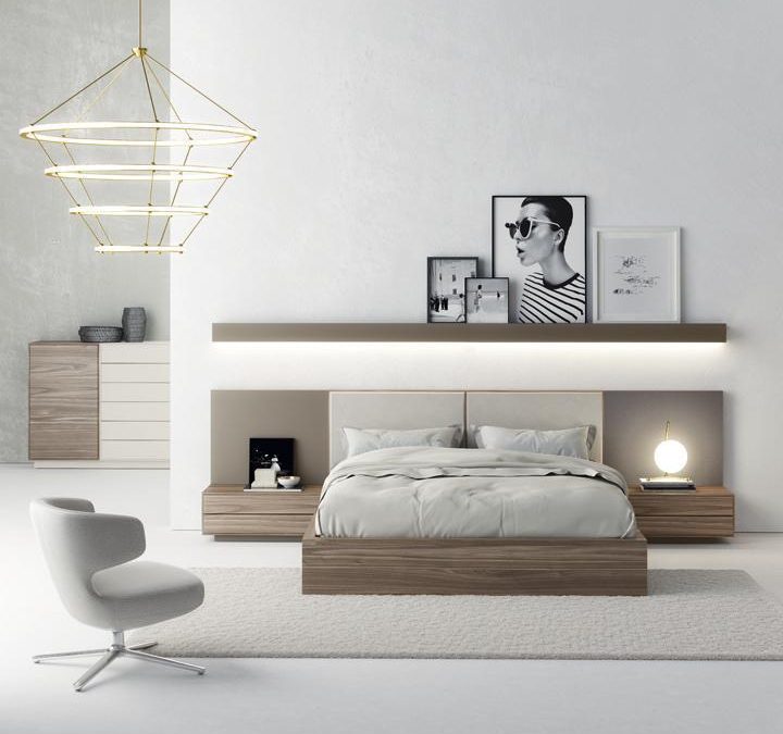 Luces led en el cabezal de la cama